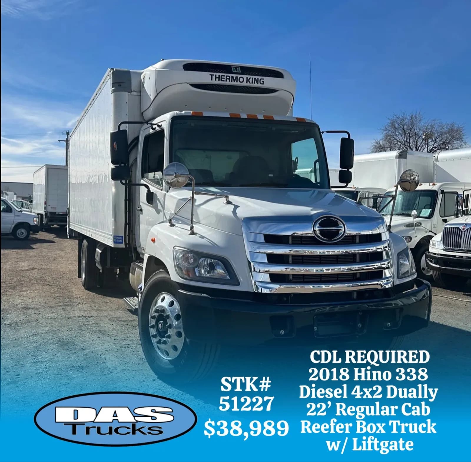 2018 Hino 338 22' - Refrigerated